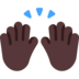Raising Hands: Dark Skin Tone Emoji Copy Paste ― 🙌🏿 - microsoft