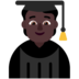 Student: Dark Skin Tone Emoji Copy Paste ― 🧑🏿‍🎓 - microsoft