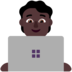 Technologist: Dark Skin Tone Emoji Copy Paste ― 🧑🏿‍💻 - microsoft