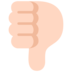 Thumbs Down: Light Skin Tone Emoji Copy Paste ― 👎🏻 - microsoft