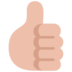 Thumbs Up: Medium-light Skin Tone Emoji Copy Paste ― 👍🏼 - microsoft