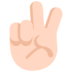 Victory Hand: Light Skin Tone Emoji Copy Paste ― ✌🏻 - microsoft