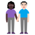 Woman And Man Holding Hands: Dark Skin Tone, Light Skin Tone Emoji Copy Paste ― 👩🏿‍🤝‍👨🏻 - microsoft