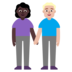 Woman And Man Holding Hands: Dark Skin Tone, Medium-light Skin Tone Emoji Copy Paste ― 👩🏿‍🤝‍👨🏼 - microsoft