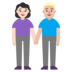 Woman And Man Holding Hands: Light Skin Tone, Medium-light Skin Tone Emoji Copy Paste ― 👩🏻‍🤝‍👨🏼 - microsoft