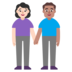 Woman And Man Holding Hands: Light Skin Tone, Medium Skin Tone Emoji Copy Paste ― 👩🏻‍🤝‍👨🏽 - microsoft