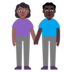 Woman And Man Holding Hands: Medium-dark Skin Tone, Dark Skin Tone Emoji Copy Paste ― 👩🏾‍🤝‍👨🏿 - microsoft