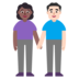 Woman And Man Holding Hands: Medium-dark Skin Tone, Light Skin Tone Emoji Copy Paste ― 👩🏾‍🤝‍👨🏻 - microsoft