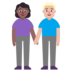 Woman And Man Holding Hands: Medium-dark Skin Tone, Medium-light Skin Tone Emoji Copy Paste ― 👩🏾‍🤝‍👨🏼 - microsoft
