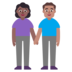 Woman And Man Holding Hands: Medium-dark Skin Tone, Medium Skin Tone Emoji Copy Paste ― 👩🏾‍🤝‍👨🏽 - microsoft