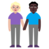Woman And Man Holding Hands: Medium-light Skin Tone, Dark Skin Tone Emoji Copy Paste ― 👩🏼‍🤝‍👨🏿 - microsoft