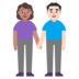 Woman And Man Holding Hands: Medium Skin Tone, Light Skin Tone Emoji Copy Paste ― 👩🏽‍🤝‍👨🏻 - microsoft