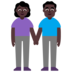 Woman And Man Holding Hands: Dark Skin Tone Emoji Copy Paste ― 👫🏿 - microsoft