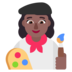 Woman Artist: Medium-dark Skin Tone Emoji Copy Paste ― 👩🏾‍🎨 - microsoft