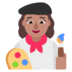 Woman Artist: Medium Skin Tone Emoji Copy Paste ― 👩🏽‍🎨 - microsoft