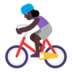 Woman Biking: Dark Skin Tone Emoji Copy Paste ― 🚴🏿‍♀ - microsoft