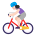 Woman Biking: Light Skin Tone Emoji Copy Paste ― 🚴🏻‍♀ - microsoft