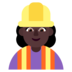 Woman Construction Worker: Dark Skin Tone Emoji Copy Paste ― 👷🏿‍♀ - microsoft