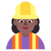 Woman Construction Worker: Medium-dark Skin Tone Emoji Copy Paste ― 👷🏾‍♀ - microsoft