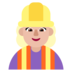 Woman Construction Worker: Medium-light Skin Tone Emoji Copy Paste ― 👷🏼‍♀ - microsoft
