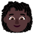 Woman: Dark Skin Tone, Curly Hair Emoji Copy Paste ― 👩🏿‍🦱 - microsoft