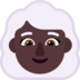 Woman: Dark Skin Tone, White Hair Emoji Copy Paste ― 👩🏿‍🦳 - microsoft