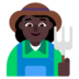 Woman Farmer: Dark Skin Tone Emoji Copy Paste ― 👩🏿‍🌾 - microsoft