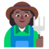 Woman Farmer: Medium-dark Skin Tone Emoji Copy Paste ― 👩🏾‍🌾 - microsoft