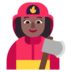Woman Firefighter: Medium-dark Skin Tone Emoji Copy Paste ― 👩🏾‍🚒 - microsoft