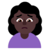Woman Frowning: Dark Skin Tone Emoji Copy Paste ― 🙍🏿‍♀ - microsoft