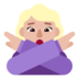 Woman Gesturing NO: Medium-light Skin Tone Emoji Copy Paste ― 🙅🏼‍♀ - microsoft