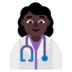 Woman Health Worker: Dark Skin Tone Emoji Copy Paste ― 👩🏿‍⚕ - microsoft