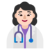 Woman Health Worker: Light Skin Tone Emoji Copy Paste ― 👩🏻‍⚕ - microsoft