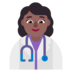 Woman Health Worker: Medium-dark Skin Tone Emoji Copy Paste ― 👩🏾‍⚕ - microsoft