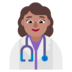 Woman Health Worker: Medium Skin Tone Emoji Copy Paste ― 👩🏽‍⚕ - microsoft