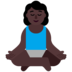 Woman In Lotus Position: Dark Skin Tone Emoji Copy Paste ― 🧘🏿‍♀ - microsoft