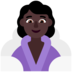 Woman In Steamy Room: Dark Skin Tone Emoji Copy Paste ― 🧖🏿‍♀ - microsoft