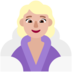 Woman In Steamy Room: Medium-light Skin Tone Emoji Copy Paste ― 🧖🏼‍♀ - microsoft