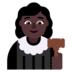 Woman Judge: Dark Skin Tone Emoji Copy Paste ― 👩🏿‍⚖ - microsoft