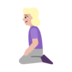 Woman Kneeling: Medium-light Skin Tone Emoji Copy Paste ― 🧎🏼‍♀ - microsoft