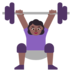 Woman Lifting Weights: Medium-dark Skin Tone Emoji Copy Paste ― 🏋🏾‍♀ - microsoft