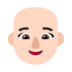 Woman: Light Skin Tone, Bald Emoji Copy Paste ― 👩🏻‍🦲 - microsoft