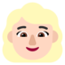 Woman: Light Skin Tone, Blond Hair Emoji Copy Paste ― 👱🏻‍♀ - microsoft