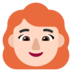 Woman: Light Skin Tone, Red Hair Emoji Copy Paste ― 👩🏻‍🦰 - microsoft