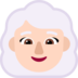 Woman: Light Skin Tone, White Hair Emoji Copy Paste ― 👩🏻‍🦳 - microsoft