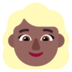 Woman: Medium-dark Skin Tone, Blond Hair Emoji Copy Paste ― 👱🏾‍♀ - microsoft