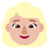 Woman: Medium-light Skin Tone, Blond Hair Emoji Copy Paste ― 👱🏼‍♀ - microsoft