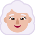 Woman: Medium-light Skin Tone, White Hair Emoji Copy Paste ― 👩🏼‍🦳 - microsoft
