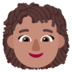 Woman: Medium Skin Tone, Curly Hair Emoji Copy Paste ― 👩🏽‍🦱 - microsoft