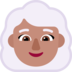 Woman: Medium Skin Tone, White Hair Emoji Copy Paste ― 👩🏽‍🦳 - microsoft